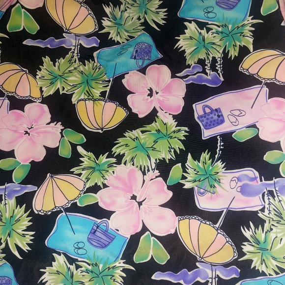 🎄3/$15 Vintage Kathy Ireland Tropical Print Tankini Swimsuit - Picture 2 of 8